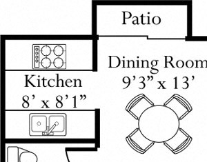 Two Bedroom One and a Half Bathroom